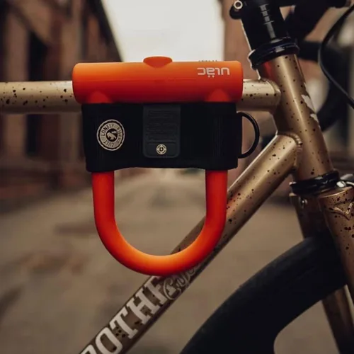 Vista 3 de ULAC U Hold - Soporte universal de bloqueo en U, S 4.921 in, soporte de bloqueo de bicicleta negro para bloqueo en U y D-Lock, soporte de correa