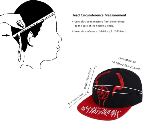 Vista 2 de Roffatide Anime Jujutsu Kaisen with Logo Embroidery Printed Baseball Cap Adjustable Cotton Women Men Dad Hat