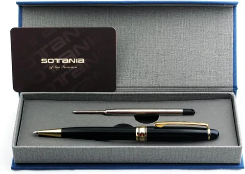 Vista 3 de Grabado gratuito – Bolígrafo de rodillo personalizado, bolígrafo de bola, bolígrafos recargables, lápiz retráctil de recarga mediana, tinta negra