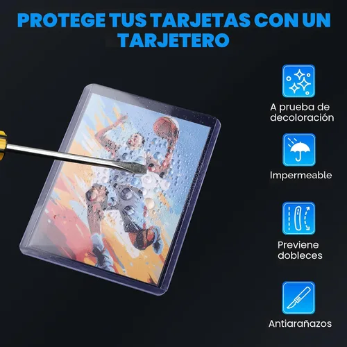 Vista 3 de 200 fundas para tarjetas, cargadores superiores de plástico duro de 3 x 4