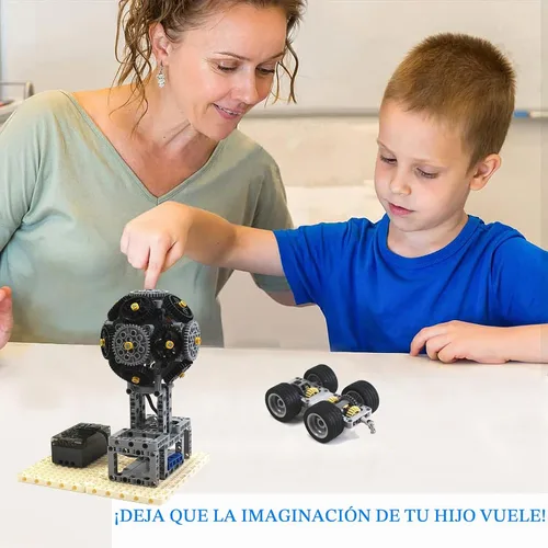 Vista 3 de 720 piezas de engranajes técnicos de coches de engranajes cruzados Piezas técnicas Accesorios Ruedas Conectores Piezas Conjuntos de Pasadores