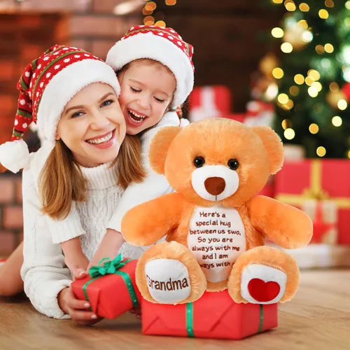 Vista 4 de Liliful Osos de condolencia para niños y niñas, oso conmemorativo de la pérdida de la abuela, animales de peluche de duelo, regalo de recuerdo