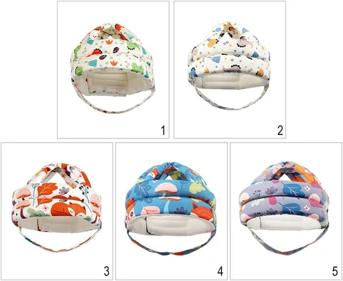 Vista 2 de Casco de bebé para gatear caminando, casco de bebé sin golpes, suave protector de cabeza de bebé, protección para la cabeza para bebés niños y niñas