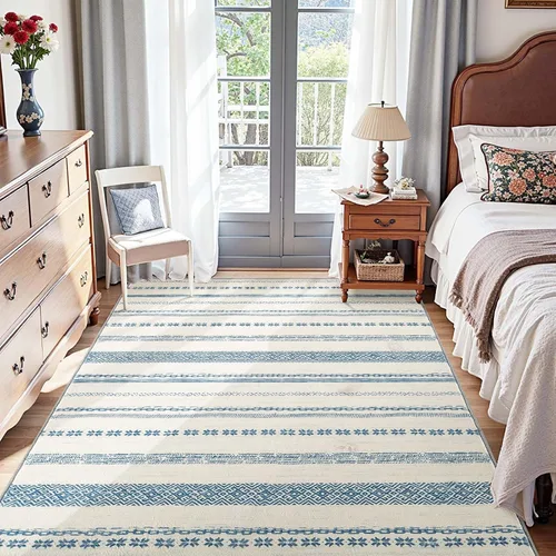 Vista 80 de jinchan - Tapete de pasillo marroquí de 2 x 6 pies con líneas, bohemio, lavable, para cocina, suave, geométrico, de lana sintética, antideslizante