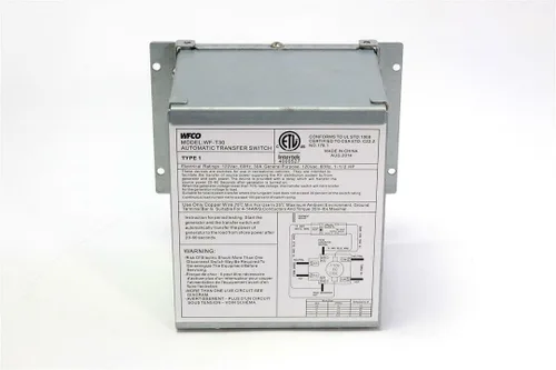 Vista 2 de WFCO Interruptor de transferencia de 30 amperios T30WM