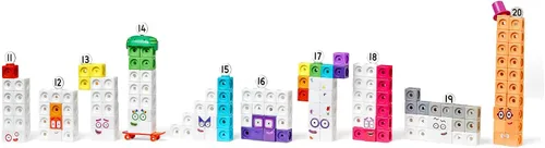 Vista 7 de hand2mind MathLink Cubes Numberblocks Conjunto de Actividades 11-20, 30 Actividades de Aprendizaje Preescolar, Bloques de Conteo, Cubos de Enlace