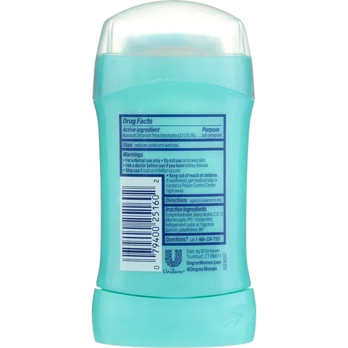 Vista 6 de Degree Shower Clean Dry Protection - Desodorante antitranspirante en barra, 1.6 onzas, azul