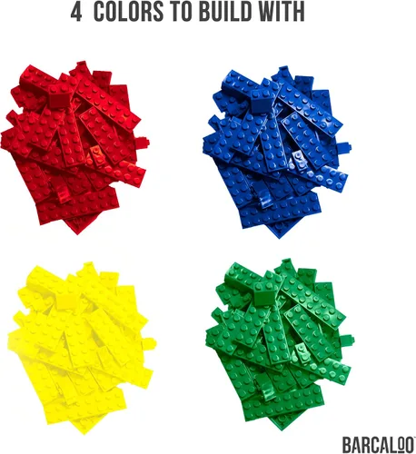 Vista 6 de Set de 400 piezas de ruedas, neumáticos y ejes, kit compatible de bloques de construcción