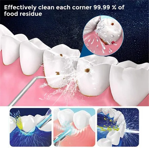 Vista 2 de Irrigador oral portátil, irrigador de agua, cepillo de dientes de agua dental, palillo de dientes, irrigador nasal, limpiador de dientes, irrigador