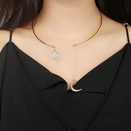 Vista 3 de Gargantilla para mujer, diseño de luna