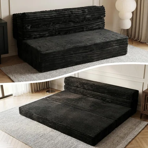 Vista 9 de Colchón Plegable Tamaño Twin, Sofá Cama Convertible 3 en 1, Sofá Cama Plegable, Sofá de Suelo, Sofá Lounge, Colchón para Dormir para Sala de Estar