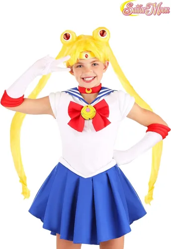 Vista 2 de Fun Costumes Sailor Moon - Peluca estándar para niños