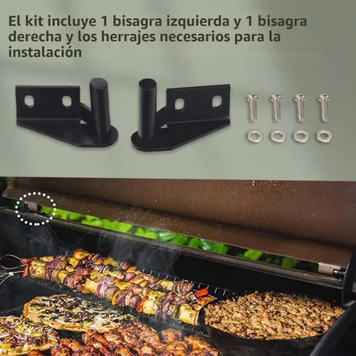 Vista 2 de Kit de bisagra de tapa (1 bisagra lateral izquierda y derecha)