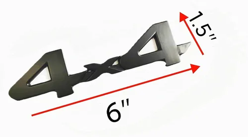 Vista 4 de 2 emblemas de 4 x 4 x 4 para placa de identificación 3D, apto para 1500 2500 3500 (negro)