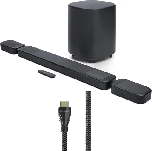 Vista 12 de JBL BAR-300-MK2 5.0 All-in-One Dolby Atmos Soundbar with a Sanus SAC-21HDMI2 2m HDMI Cable (2025)