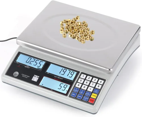 Vista 7 de Bonvoisin Báscula digital industrial para piezas y monedas (10kg/22lb, 0.004 oz) - Báscula electrónica de conteo de inventario