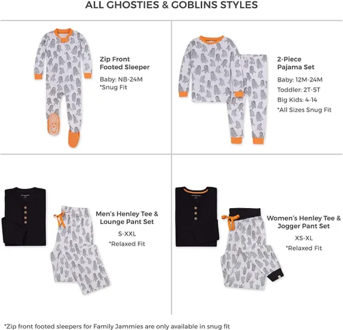 Vista 2 de Burt's Bees Baby - Conjuntos de pijamas de Navidad familiares a juego, de algodón orgánico, para niños, bebés, mujeres y adultos
