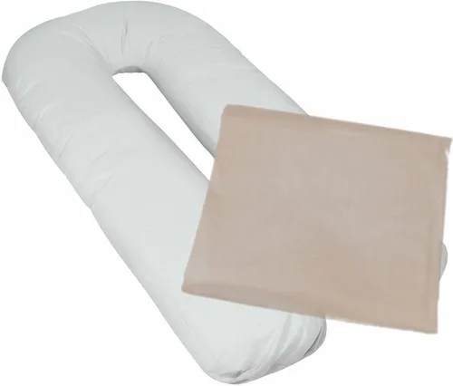 Vista 10 de Funda de almohada de cuerpo completo para embarazo, en forma de U, ajuste universal, funda de repuesto para almohada de maternidad (negro)