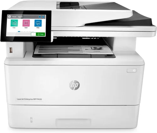 Vista 9 de HP LaserJet Enterprise MFP M430f Impresora monocromática todo en uno con Ethernet integrado e impresión de 2 caras (3PZ55A), color blanco, grande