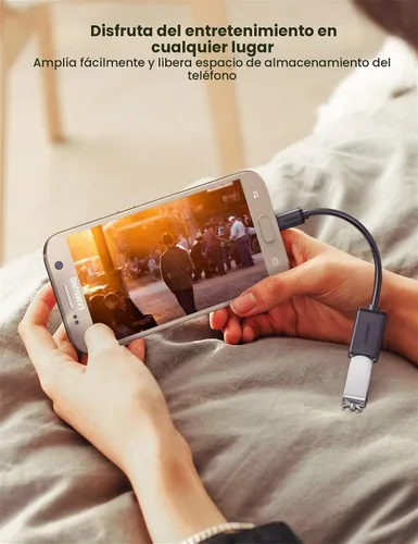 Vista 3 de UGREEN Cable Micro USB 2.0 OTG On The Go Adaptador Macho Micro USB a Hembra USB Compatible con Teléfono Samsung S7 S6 Edge S4 S3 LG G4 Controlador