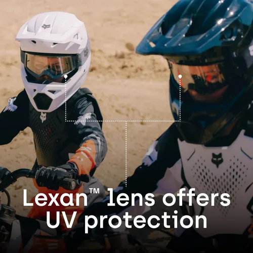 Vista 7 de Fox Racing Gafas de motocross principales para jóvenes, LEED Rosa - Lente de espejo Spark