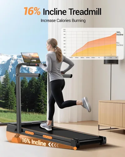 Vista 3 de LONTEK Walking Pad with 15% Incline & Handle Bar, Treadmills for Home Small