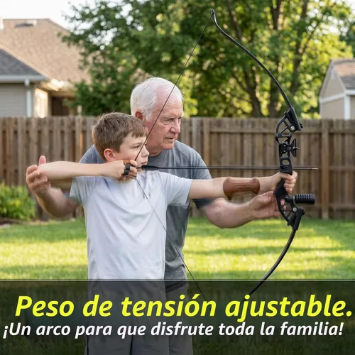 Vista 6 de Juego de arco recurvo para adultos, peso ajustable