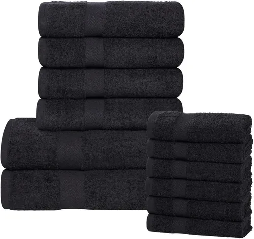 Vista 45 de Superior Juego de toallas surtidas de algodón de 18 piezas, incluye 8 toallas faciales, 6 manos y 4 toallas de baño, artículos esenciales