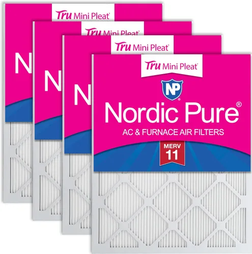 Vista 81 de Nordic Pure 20x20x1 (Tamaño real: 19 1/2 x 19 1/2 x 3/4) Filtros de aire para caldera/aire acondicionado Poly Green MERV 6 – Reduce el polvo