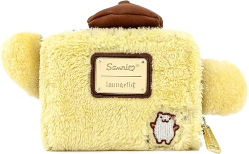 Vista 3 de Loungefly Sanrio Pompompurin - Cartera triple de felpa para cosplay Multi