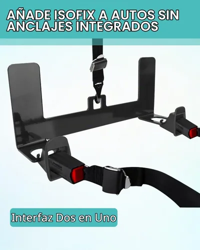 Vista 7 de Kit de Anclaje de Pestillo para Asiento Infantil de Coche, Correa de Seguridad para Asiento de Coche, Adaptador de Pestillo ISOFIX de Acero para Kit