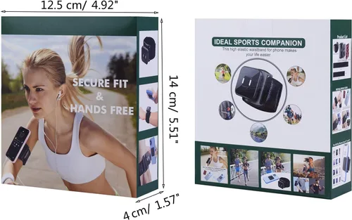 Vista 4 de Correa de muñeca universal, banda magnética para el brazo, fundas deportivas para correr, soporte para teléfono, extraíble, giratorio, correr