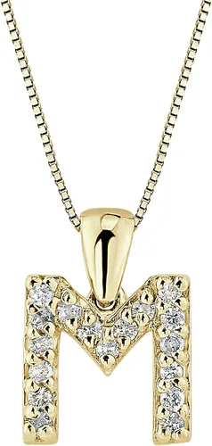 Vista 67 de Collar colgante con letra inicial de diamantes en oro amarillo de 14k (1/10 quilates) 18 pulgadas