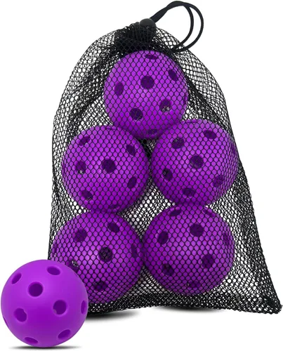 Vista 20 de 6 -Pack Pickleball Balls, 26 Holes Outdoor Pickleballs, High Elasticity & Durable Pickle Balls for All Style Pickleball Paddles Indoor Pickleballs