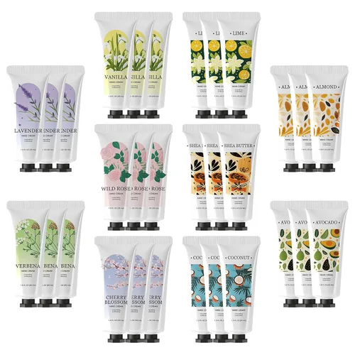 Vista 9 de BODY & EARTH Crema de Manos a Granel Paquete de 50 Set de Regalo de Loción de Manos Loción de Manos Tamaño de Viaje Lociones a Granel para Regalos
