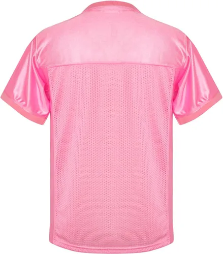 Vista 2 de MESOSPERO Camiseta de fútbol americano para jóvenes, camiseta deportiva en blanco para niños