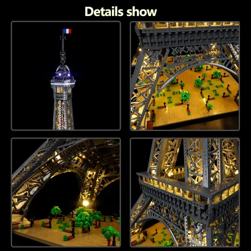 Vista 3 de Kyglaring - Kit de luz LED compatible con bloques de construcción Lego 10307, accesorios de iluminación mejorados para el juego de modelos 10307