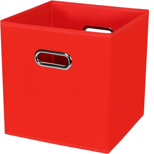 Vista 20 de Cubos de almacenamiento plegables negros, caja de almacenamiento de tela, cestas organizadoras con asas dobles para organizador del hogar (negro)