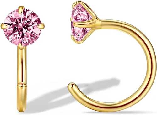 Vista 34 de Aretes pequeños de plata de ley 925 para mujer