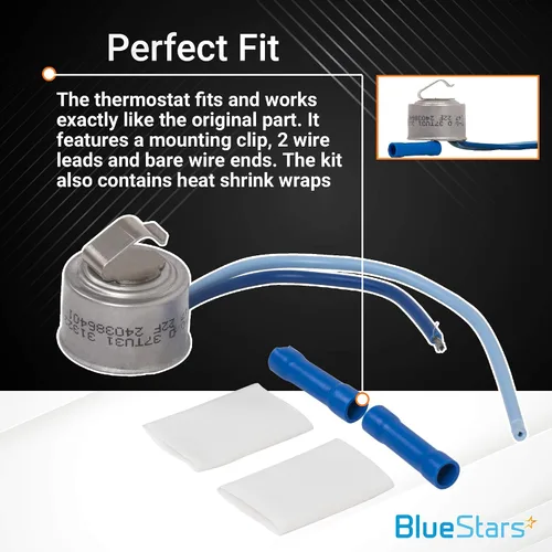 Vista 5 de BlueStars Ultra Durable 5303918202 - Pieza de repuesto para termostato de descongelación para refrigeradores Frigidaire & Kenmore - Reemplaza