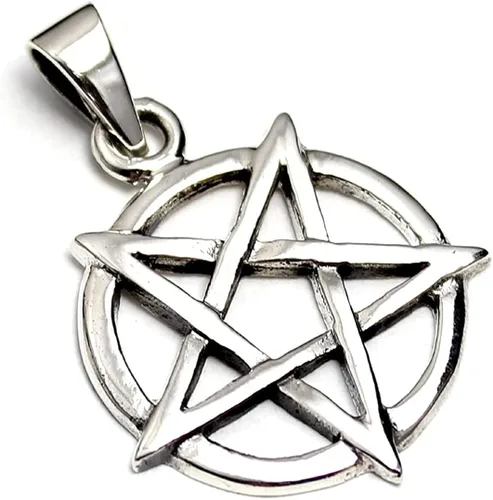 Vista 3 de COSUMOSU Inverted Pentacle Devil star 925 Sterling Silver Pendant Charm