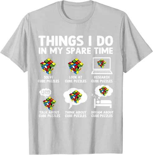 Vista 63 de Things I Do in My Spare Time Cube Puzzle Speed Cubing Camiseta