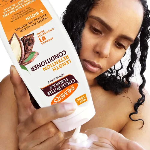 Vista 6 de Palmer's Acondicionador de retención de longitud de manteca de cacao y biotina, 13.5 onzas