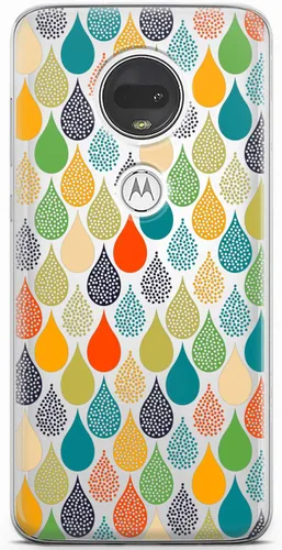 Vista 6 de Mertak Funda para teléfono compatible con Motorola Edge + Moto G9 G8 Plus G7 Play Power Z4 Flexible Gold Design Stars Cover Girl Light Women Slim