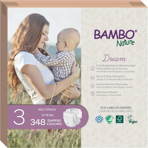 Vista 26 de Bambo Nature Pañales hipoalergénicos Dream Baby, pañales sostenibles con etiqueta ecológica de primera calidad, protección mejorada contra fugas