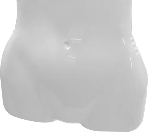 Vista 7 de SSWBasics Torso de maniquí colgante de plástico económico para exhibición de ropa femenina, forma blanca con gancho, ideal para venta al por menor