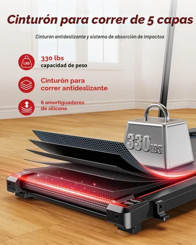 Vista 4 de Alfombra de Caminar con Inclinación, XBD - Caminadora para Debajo del Escritorio para Hogar y Oficina Pequeña, 2.5HP de Bajo Ruido, Portátil