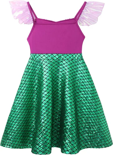 Vista 2 de DOCHEER Girl Dress Toddler Kid Baby Sleeveless Dress with Hairband (2-10Years)