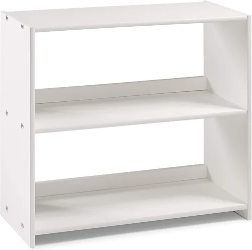 Vista 7 de Donco Kids Louver Twin Cama baja modular blanca con tobogán - Grupo C