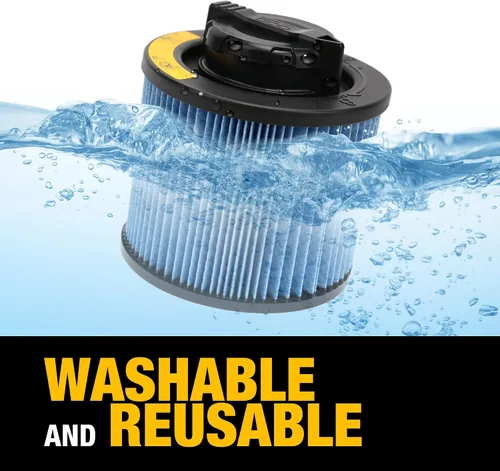 Vista 6 de DEWALT Filtro de vacío de repuesto DXVC4002, apto para la mayoría de aspiradoras húmedas y secas de 4 a 5 galones, filtro de cartucho de alta